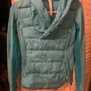 Lululemon Athletica Blue Ski Jacket with Half-Zip Design